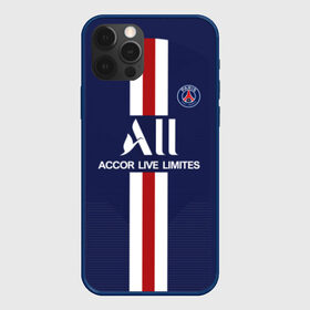 Чехол для iPhone 12 Pro с принтом PSG Home 19-20 в Новосибирске, силикон | область печати: задняя сторона чехла, без боковых панелей | Тематика изображения на принте: champions league | france | mbappe | neymar | psg | лига чемпионов | мбаппе | неймар | париж | псж | франция | чемпион