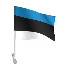 Флаг для автомобиля с принтом Эстония. Флаг. в Новосибирске, 100% полиэстер | Размер: 30*21 см | Тематика изображения на принте: балтии | государство | прибалтика | республика | снг | ссср | страна | страны | эстония