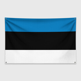 Флаг-баннер с принтом Эстония Флаг в Новосибирске, 100% полиэстер | размер 67 х 109 см, плотность ткани — 95 г/м2; по краям флага есть четыре люверса для крепления | балтии | государство | прибалтика | республика | снг | ссср | страна | страны | эстония