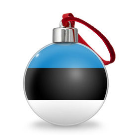 Ёлочный шар с принтом Эстония. Флаг. в Новосибирске, Пластик | Диаметр: 77 мм | балтии | государство | прибалтика | республика | снг | ссср | страна | страны | эстония