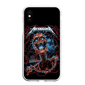 Чехол для iPhone XS Max матовый с принтом Metallica в Новосибирске, Силикон | Область печати: задняя сторона чехла, без боковых панелей | metallica | группа | метал | металлика | музыка | песни | рок