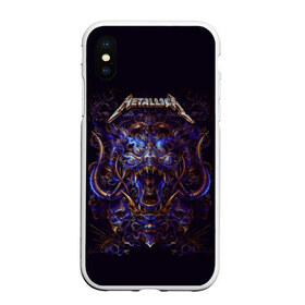 Чехол для iPhone XS Max матовый с принтом Metallica в Новосибирске, Силикон | Область печати: задняя сторона чехла, без боковых панелей | metallica | группа | метал | металлика | музыка | песни | рок