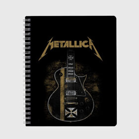 Тетрадь с принтом Metallica в Новосибирске, 100% бумага | 48 листов, плотность листов — 60 г/м2, плотность картонной обложки — 250 г/м2. Листы скреплены сбоку удобной пружинной спиралью. Уголки страниц и обложки скругленные. Цвет линий — светло-серый
 | album | black | concert | heavy | kirk | metal | metallica | music | rock | tolls | джеймс хэтфилд | кирк хэмметт | клифф бёртон | ларс ульрих | метал | металлика | трэш