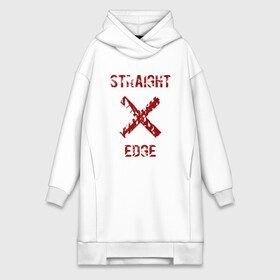 Платье-худи хлопок с принтом Straight edge в Новосибирске,  |  | straight edge | sxe | острая грань | схе