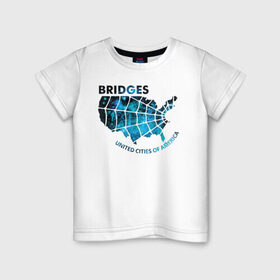 Детская футболка хлопок с принтом Bridges в Новосибирске, 100% хлопок | круглый вырез горловины, полуприлегающий силуэт, длина до линии бедер | cliff | deadman | death stranding | fragile | hideo kojima | mads mikkelsen | norman reedus | sam | дельторо | дэдмен | коджима | кодзима | мадс миккельсен | норман ридус | сэм | хидео