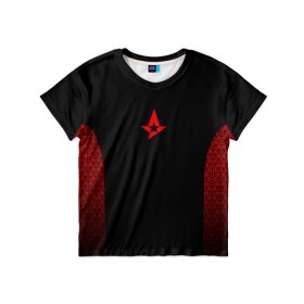 Детская футболка 3D с принтом Astralis uniform 2019 в Новосибирске, 100% гипоаллергенный полиэфир | прямой крой, круглый вырез горловины, длина до линии бедер, чуть спущенное плечо, ткань немного тянется | Тематика изображения на принте: astralis | astralis 2017 | astralis 2019 | astralis cs | astralis uniform | astralis кс го | cs | csgo | кс | кс го | ксго