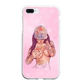 Чехол для iPhone 7Plus/8 Plus матовый с принтом Sexy girl в Новосибирске, Силикон | Область печати: задняя сторона чехла, без боковых панелей | девушка | летняя | тату | татуировки | тело | тянка