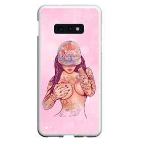 Чехол для Samsung S10E с принтом Sexy girl в Новосибирске, Силикон | Область печати: задняя сторона чехла, без боковых панелей | Тематика изображения на принте: девушка | летняя | тату | татуировки | тело | тянка