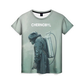 Женская футболка 3D с принтом Чернобыль в Новосибирске, 100% полиэфир ( синтетическое хлопкоподобное полотно) | прямой крой, круглый вырез горловины, длина до линии бедер | 2019 | chernobyl | hbo | pripyat | припять | сериал | чернобыль