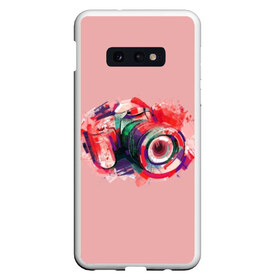 Чехол для Samsung S10E с принтом Я Фотограф в Новосибирске, Силикон | Область печати: задняя сторона чехла, без боковых панелей | для | линза | объектив | съемка | тушка | фотик | фотоапарат | фотограф