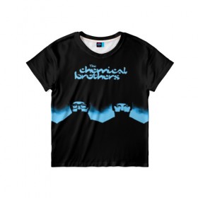 Детская футболка 3D с принтом The Chemical Brothers в Новосибирске, 100% гипоаллергенный полиэфир | прямой крой, круглый вырез горловины, длина до линии бедер, чуть спущенное плечо, ткань немного тянется | Тематика изображения на принте: 