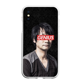 Чехол для iPhone XS Max матовый с принтом Kojima GENIUS в Новосибирске, Силикон | Область печати: задняя сторона чехла, без боковых панелей | death stranding | gamedev | genius | hideo | hideo kojima | hikka | kodjima | kojima | kojima productions | sempai | senpai | гений | кодзима | семпай | сенпай | хидео | хидео кодзима