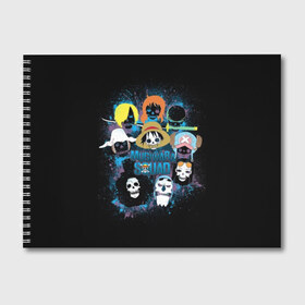 Альбом для рисования с принтом One Piece в Новосибирске, 100% бумага
 | матовая бумага, плотность 200 мг. | anime | joy boy | kaido | luffy | manga | one piece | supernova | theory | zoro | большой куш | ван | луффи | манга | манки д | мульт | пираты | пис | рыжий | сёнэн | сериал | шанкс