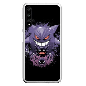 Чехол для Honor 20 с принтом Pokemon Gengar Rubber в Новосибирске, Силикон | Область печати: задняя сторона чехла, без боковых панелей | battle | drawing | entei | go | legendary | lugia | metagross | nintendo | pikachu | pokemon | raikou | squirtle | zapdos | брок | бульбазавр | мисти | монстр | пикачу | покемон | эш