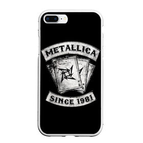 Чехол для iPhone 7Plus/8 Plus матовый с принтом Metallica в Новосибирске, Силикон | Область печати: задняя сторона чехла, без боковых панелей | album | black | concert | heavy | kirk | metal | metallica | music | rock | tolls | джеймс хэтфилд | кирк хэмметт | клифф бёртон | ларс ульрих | метал | металлика | трэш