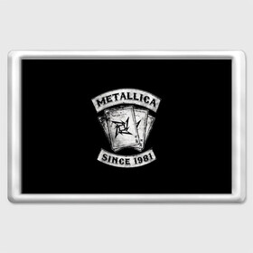 Магнит 45*70 с принтом Metallica в Новосибирске, Пластик | Размер: 78*52 мм; Размер печати: 70*45 | album | black | concert | heavy | kirk | metal | metallica | music | rock | tolls | джеймс хэтфилд | кирк хэмметт | клифф бёртон | ларс ульрих | метал | металлика | трэш