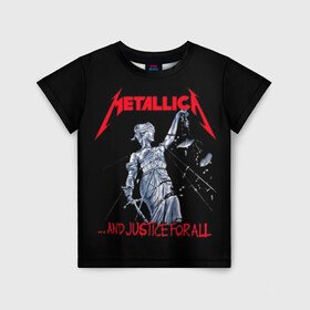 Детская футболка 3D с принтом Metallica в Новосибирске, 100% гипоаллергенный полиэфир | прямой крой, круглый вырез горловины, длина до линии бедер, чуть спущенное плечо, ткань немного тянется | album | black | concert | heavy | kirk | metal | metallica | music | rock | tolls | джеймс хэтфилд | кирк хэмметт | клифф бёртон | ларс ульрих | метал | металлика | трэш