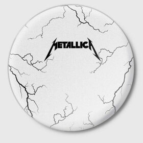Значок с принтом METALLICA в Новосибирске,  металл | круглая форма, металлическая застежка в виде булавки | matters metallica | music | nothing else | rock | trash metal | группа | музыка | музыканты | рок | трэш металл