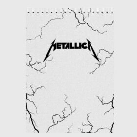 Скетчбук с принтом METALLICA в Новосибирске, 100% бумага
 | 48 листов, плотность листов — 100 г/м2, плотность картонной обложки — 250 г/м2. Листы скреплены сверху удобной пружинной спиралью | matters metallica | music | nothing else | rock | trash metal | группа | музыка | музыканты | рок | трэш металл