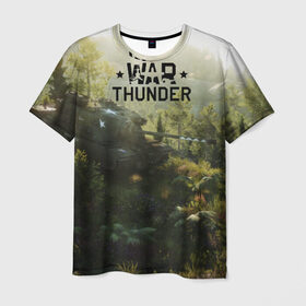 Мужская футболка 3D с принтом Гром войны в Новосибирске, 100% полиэфир | прямой крой, круглый вырез горловины, длина до линии бедер | war thunder | war thunder 2019 | war thunder лучшие | war thunder самолеты | war thunder танки | вар тандер | гром войны | игра war thunder | купить футболку war thunder | футболки war thunder