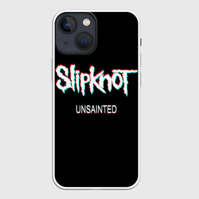 Чехол для iPhone 13 mini с принтом Slipknot Unsainted в Новосибирске,  |  | Тематика изображения на принте: 2019 | metal | music | new | rock | single | slipknot | unsainted