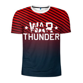 Мужская футболка 3D спортивная с принтом War thunder в Новосибирске, 100% полиэстер с улучшенными характеристиками | приталенный силуэт, круглая горловина, широкие плечи, сужается к линии бедра | war thunder | war thunder 2019 | war thunder лучшие | war thunder самолеты | war thunder танки | вар тандер | гром войны | игра war thunder | купить футболку war thunder | футболки war thunder