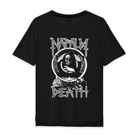 Мужская футболка хлопок Oversize с принтом Napalm Death в Новосибирске, 100% хлопок | свободный крой, круглый ворот, “спинка” длиннее передней части | британская | грайндкор | грайндкор группа | дэт метал | краст панк | марк гринуэй | митч харрис | шэйн эмбери