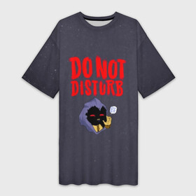 Платье-футболка 3D с принтом Do not disturb в Новосибирске,  |  | disturbed | альтернативный | встревоженные | группа | джон мойер | дистербд | дистербед | дэвид дрейман | дэн дониган | майк венгрен | метал | нюметал | рок | хеви | хевиметал