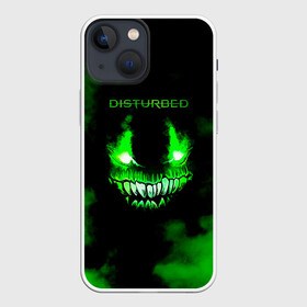Чехол для iPhone 13 mini с принтом Disturbed в Новосибирске,  |  | disturbed | альтернативный | встревоженные | группа | джон мойер | дистербд | дистербед | дэвид дрейман | дэн дониган | майк венгрен | метал | нюметал | рок | хеви | хевиметал
