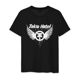 Мужская футболка хлопок с принтом Tokio Hotel в Новосибирске, 100% хлопок | прямой крой, круглый вырез горловины, длина до линии бедер, слегка спущенное плечо. | hotel | island | tokio | tokio hotel | альтернативный | билл каулитц | георг листинг | группа | густав шефер | отель | пауэр | поп | рок | синти | синтипоп | токийский | токио | том каулитц | хотель