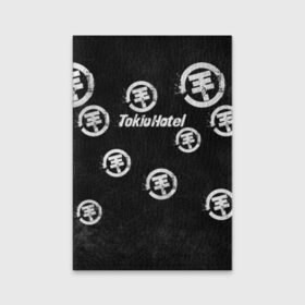 Обложка для паспорта матовая кожа с принтом Tokio Hotel в Новосибирске, натуральная матовая кожа | размер 19,3 х 13,7 см; прозрачные пластиковые крепления | Тематика изображения на принте: 