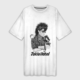 Платье-футболка 3D с принтом Tokio Hotel в Новосибирске,  |  | hotel | island | tokio | tokio hotel | альтернативный | билл каулитц | георг листинг | группа | густав шефер | отель | пауэр | поп | рок | синти | синтипоп | токийский | токио | том каулитц | хотель