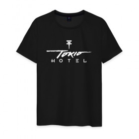 Мужская футболка хлопок с принтом Tokio Hotel в Новосибирске, 100% хлопок | прямой крой, круглый вырез горловины, длина до линии бедер, слегка спущенное плечо. | hotel | island | tokio | tokio hotel | альтернативный | билл каулитц | георг листинг | группа | густав шефер | отель | пауэр | поп | рок | синти | синтипоп | токийский | токио | том каулитц | хотель