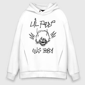 Мужское худи Oversize хлопок с принтом Lil Peep в Новосибирске, френч-терри — 70% хлопок, 30% полиэстер. Мягкий теплый начес внутри —100% хлопок | боковые карманы, эластичные манжеты и нижняя кромка, капюшон на магнитной кнопке | crybaby | gustav elijah ahr | hellboy | lil peep | lilpeep | peep | rap | густав элайджа ар | лил пип | рэп | хип хоп | эмо рэп