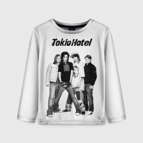 Детский лонгслив 3D с принтом Tokio Hotel в Новосибирске, 100% полиэстер | длинные рукава, круглый вырез горловины, полуприлегающий силуэт
 | Тематика изображения на принте: alternative rock | band | bill kaulitz | boys | german | hotel | music | pop rock | powerpop | synthpop | tokyo | tom ka | альтернативный рок | билл каулитц | георг листинг | группа | густав шефер | мальчики | музыка | немецкая | отель | пауэр поп