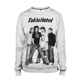 Женский свитшот 3D с принтом Tokio Hotel в Новосибирске, 100% полиэстер с мягким внутренним слоем | круглый вырез горловины, мягкая резинка на манжетах и поясе, свободная посадка по фигуре | alternative rock | band | bill kaulitz | boys | german | hotel | music | pop rock | powerpop | synthpop | tokyo | tom ka | альтернативный рок | билл каулитц | георг листинг | группа | густав шефер | мальчики | музыка | немецкая | отель | пауэр поп