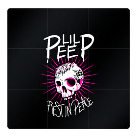 Магнитный плакат 3Х3 с принтом Lil Peep в Новосибирске, Полимерный материал с магнитным слоем | 9 деталей размером 9*9 см | crybaby | gustav elijah ahr | hellboy | lil peep | lilpeep | peep | rap | густав элайджа ар | лил пип | рэп | хип хоп | эмо рэп