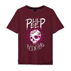 Мужская футболка хлопок Oversize с принтом Lil Peep в Новосибирске, 100% хлопок | свободный крой, круглый ворот, “спинка” длиннее передней части | crybaby | gustav elijah ahr | hellboy | lil peep | lilpeep | peep | rap | густав элайджа ар | лил пип | рэп | хип хоп | эмо рэп