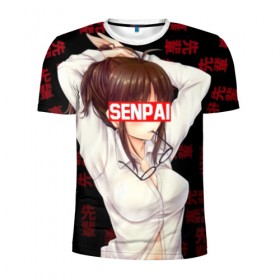 Мужская футболка 3D спортивная с принтом Anime (Senpai) 7 в Новосибирске, 100% полиэстер с улучшенными характеристиками | приталенный силуэт, круглая горловина, широкие плечи, сужается к линии бедра | ahegao | anime | japan | manga | senpai | аниме | ахегао | китай | манга | сенпай | япония