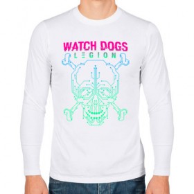 Мужской лонгслив хлопок с принтом WATCH DOGS LEGION в Новосибирске, 100% хлопок |  | action | ct os | ded sec | fox | game | hacker | legion | watch dogs | watch dogs 2 | watch dogs legion | знак лиса | игра | компьютерная игра | легион | хакер