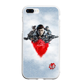 Чехол для iPhone 7Plus/8 Plus матовый с принтом GEARS 5 в Новосибирске, Силикон | Область печати: задняя сторона чехла, без боковых панелей | Тематика изображения на принте: action | cog | game | gears of war | игра | шутер | экшн