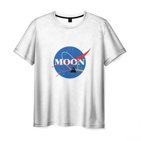 Мужская футболка 3D с принтом Moon Pink Floyd в Новосибирске, 100% полиэфир | прямой крой, круглый вырез горловины, длина до линии бедер | pink floyd | pinkfloyd | арт | артрок | группа | дэвид гилмор | пинк флойд | пинкфлойд | прогрессивный | психоделический | рок | сид барретт | симфонический | спэйс | эйсид | экспериментальный