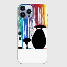 Чехол для iPhone 13 Pro Max с принтом My Neighbor Totoro радужные подтеки в Новосибирске,  |  | anime | forest | meme | my neighbor | protectors | tokyo | totoro | аниме | гибли | иероглиф | манга | миядзаки | мой сосед | стиль | тоторо | фентези | хаяо | япония