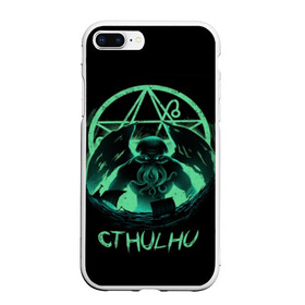 Чехол для iPhone 7Plus/8 Plus матовый с принтом Rise of Cthulhu в Новосибирске, Силикон | Область печати: задняя сторона чехла, без боковых панелей | call of cthulhu | cthulhu | lovecraft | valaybalalay | валайбалалай | зов | ктулху | лавкрафт | мистика | монстры | ужасы | фэнтези | хоррор