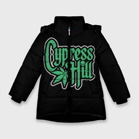 Зимняя куртка для девочек 3D с принтом Cypress Hill в Новосибирске, ткань верха — 100% полиэстер; подклад — 100% полиэстер, утеплитель — 100% полиэстер. | длина ниже бедра, удлиненная спинка, воротник стойка и отстегивающийся капюшон. Есть боковые карманы с листочкой на кнопках, утяжки по низу изделия и внутренний карман на молнии. 

Предусмотрены светоотражающий принт на спинке, радужный светоотражающий элемент на пуллере молнии и на резинке для утяжки. | b real | cypress hill | dj muggs | eric bobo | sen dog | альтернативный рэп | американская | гангста рэп | кипарисовый | лос анджелес | музыка | ню метал | рэп метал | рэп рок | рэпкор | сен дог | сша | хип хоп