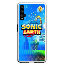 Чехол для Honor 20 с принтом SONIC EARTH в Новосибирске, Силикон | Область печати: задняя сторона чехла, без боковых панелей | hedgehog | metal sonic | silver | silver the hedgehog | sonic | sonic boom | sonic the hedgehog | ёж сонник | игры | соник | фильмы