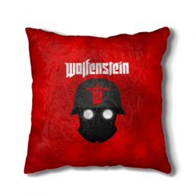 Подушка 3D с принтом Wolfenstein в Новосибирске, наволочка – 100% полиэстер, наполнитель – холлофайбер (легкий наполнитель, не вызывает аллергию). | состоит из подушки и наволочки. Наволочка на молнии, легко снимается для стирки | cyberpilot | new colossus | new order | old blood | wolfenstein | youngblood | игры