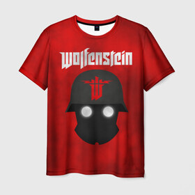 Мужская футболка 3D с принтом Wolfenstein в Новосибирске, 100% полиэфир | прямой крой, круглый вырез горловины, длина до линии бедер | cyberpilot | new colossus | new order | old blood | wolfenstein | youngblood | игры