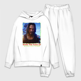 Мужской костюм хлопок OVERSIZE с принтом SAMURAI KEANU REEVES в Новосибирске,  |  | 2019 | cd project red | cyberpunk 2077 | hacker | keanu reeves | maelstrom | militech | night city | quadra | samurai | sci fi | trauma team | v | ви | киану ривз | киберпанк 2077 | логотип | роботы | самураи | фантаст