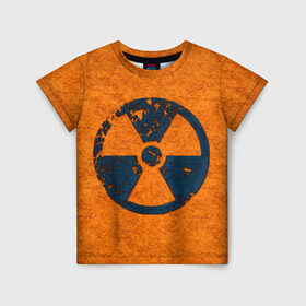 Детская футболка 3D с принтом Радиация в Новосибирске, 100% гипоаллергенный полиэфир | прямой крой, круглый вырез горловины, длина до линии бедер, чуть спущенное плечо, ткань немного тянется | radiation | кислота | прикол | прикольная картинка | радиация